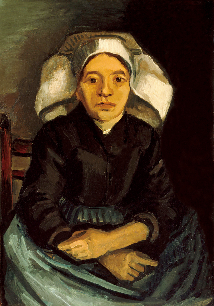  文森特·威廉·梵高  Vincent Willen Van Gogh —— 戴白头巾的女人